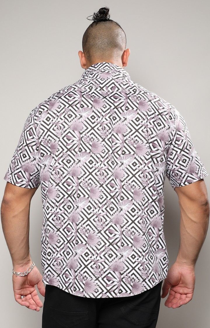 Men's Purple Printed Casual Shirts