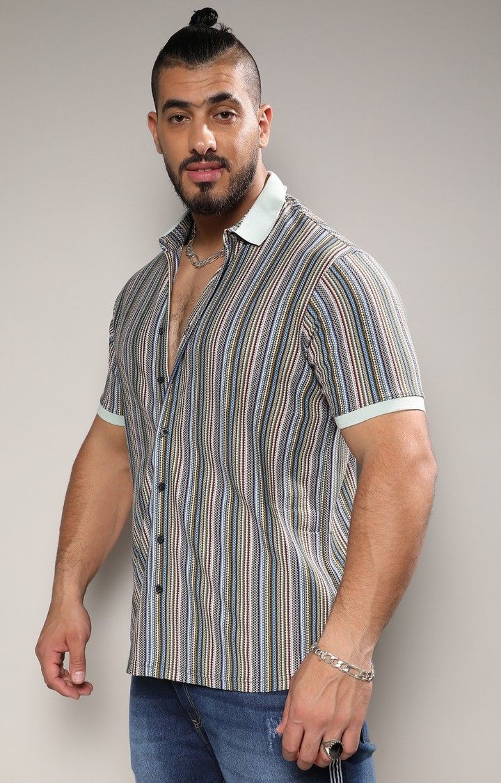 Men's Multi Textured Casual Shirts