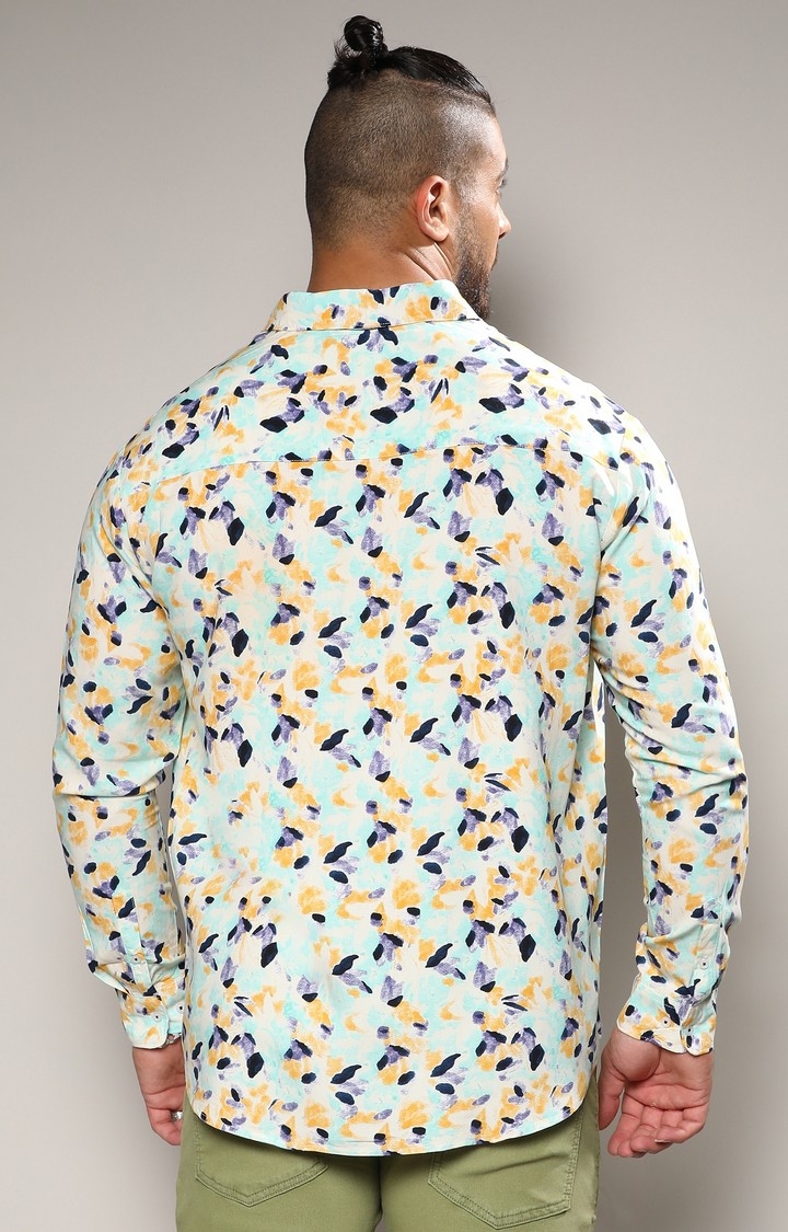Men's Multicolour Leaf Strokes Shirt