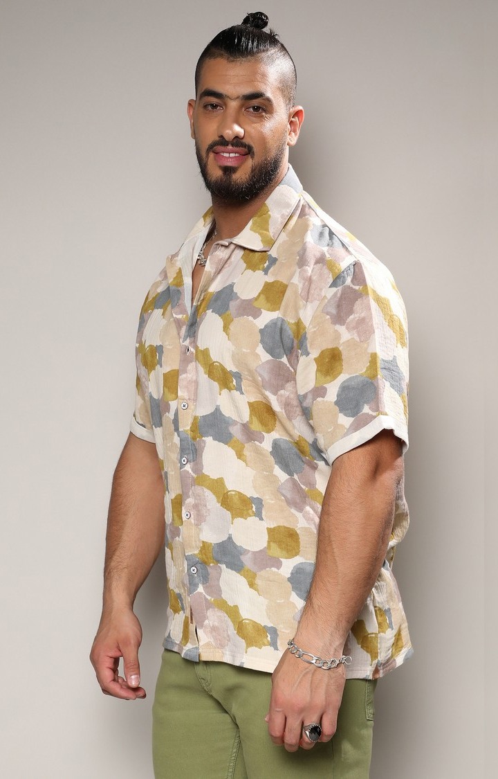 Men's Multicolour Abstract Print Shirt