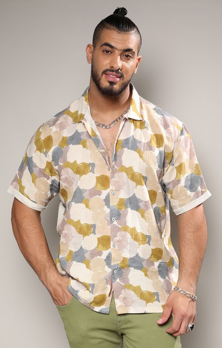 Men's Multicolour Abstract Print Shirt