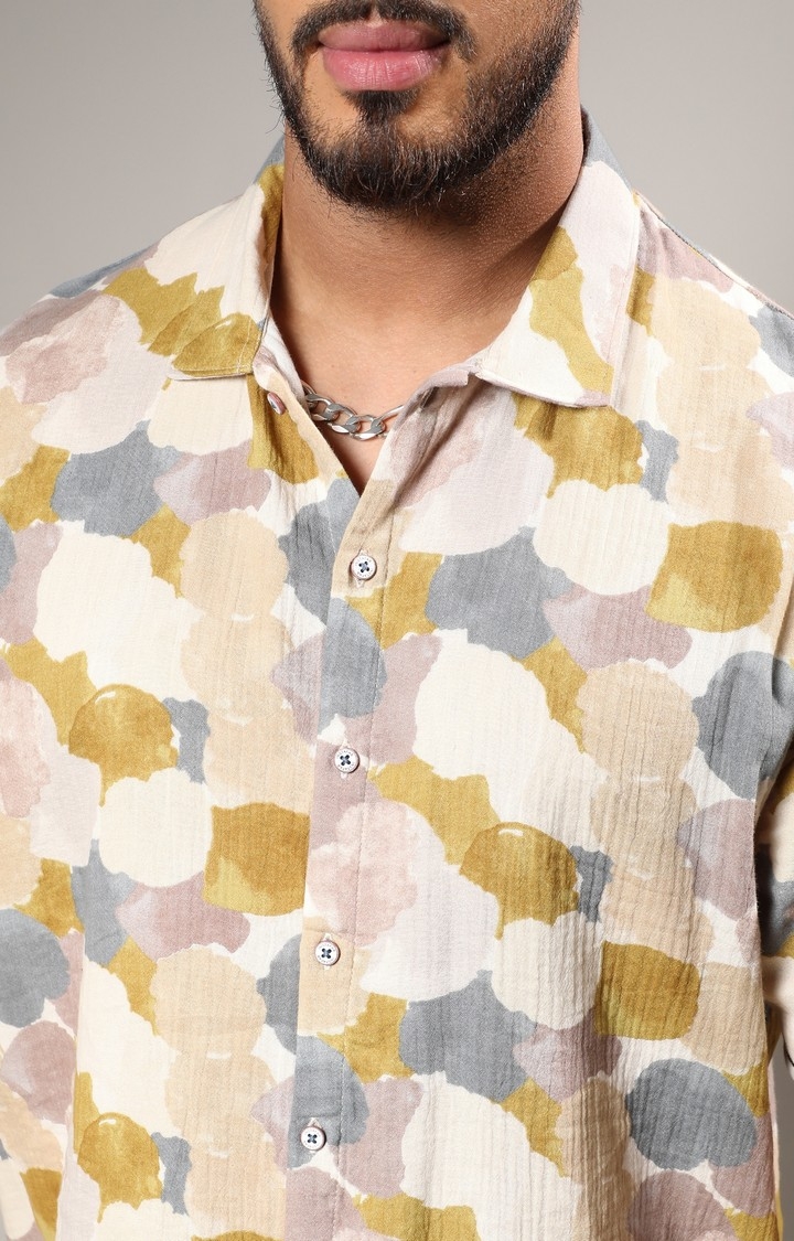 Men's Multicolour Abstract Print Shirt