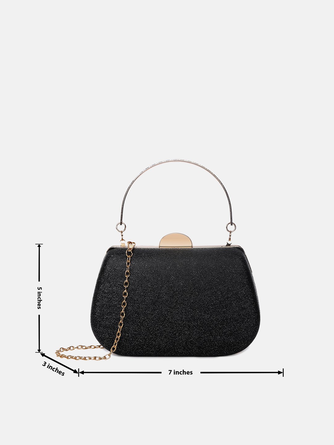 Haute Sauce By Campus Sutra Black Pu Clutch Bags