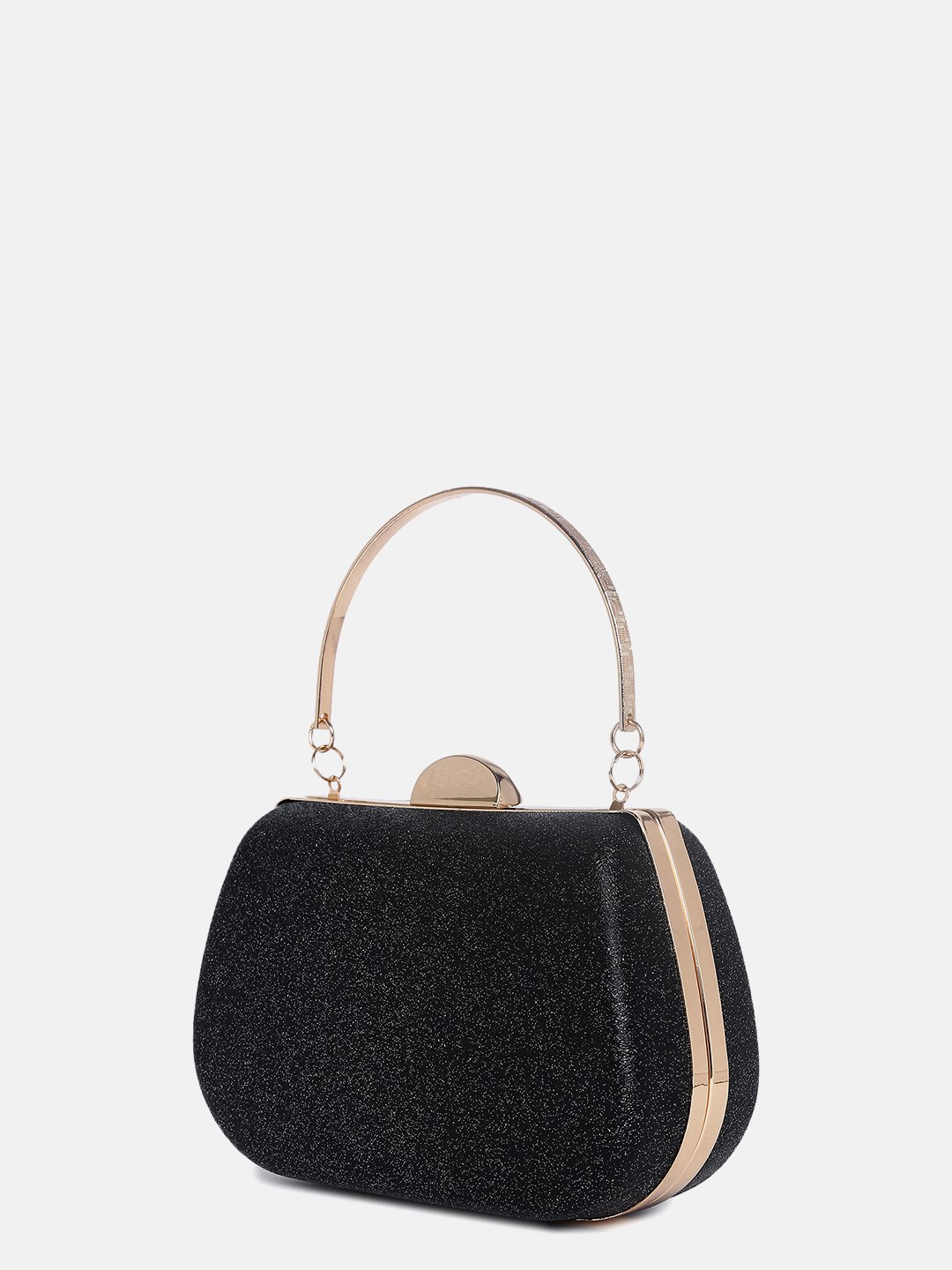 Haute Sauce By Campus Sutra Black Pu Clutch Bags