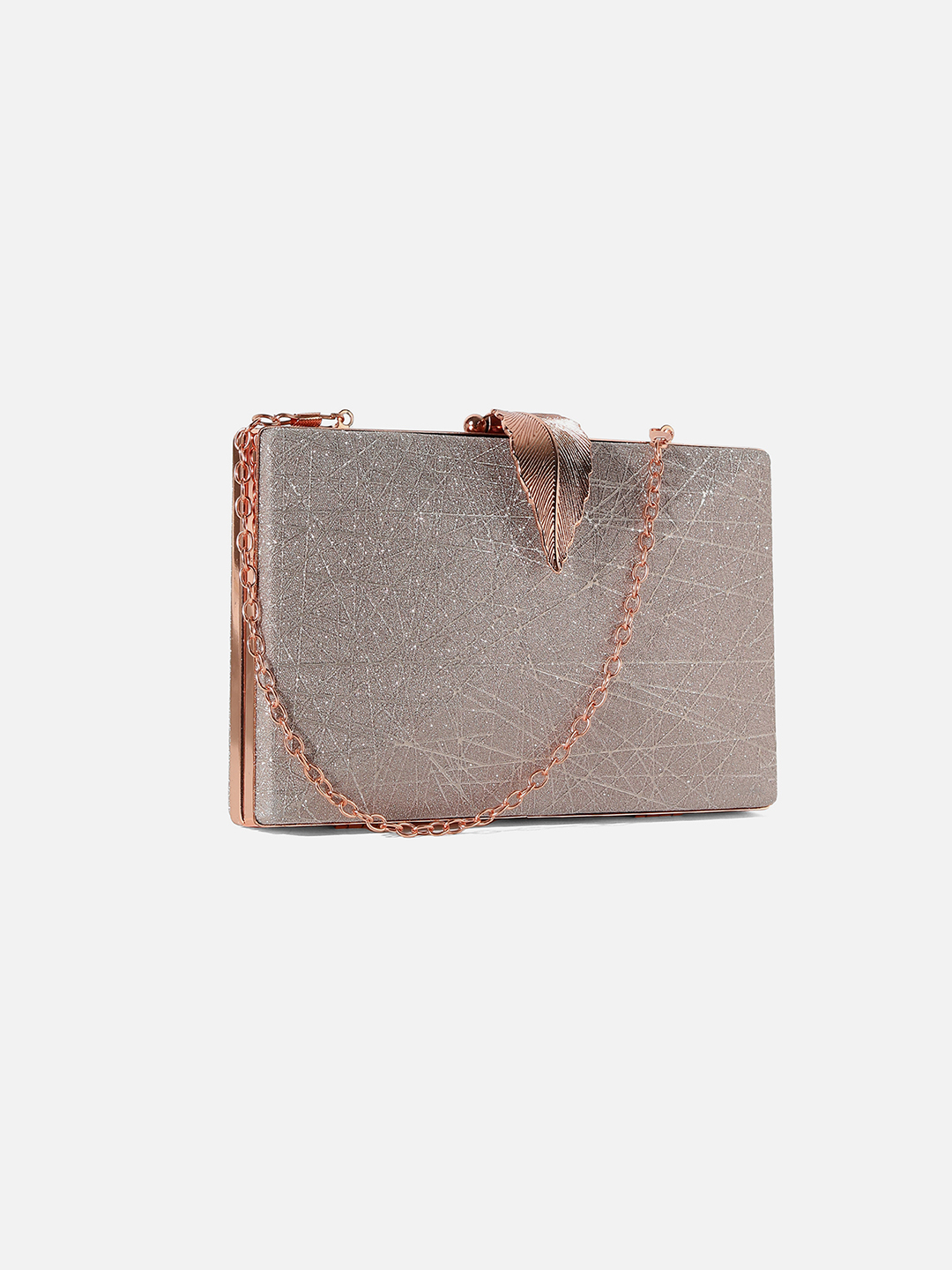 Haute Sauce By Campus Sutra Gold Fabric Clutch Bags