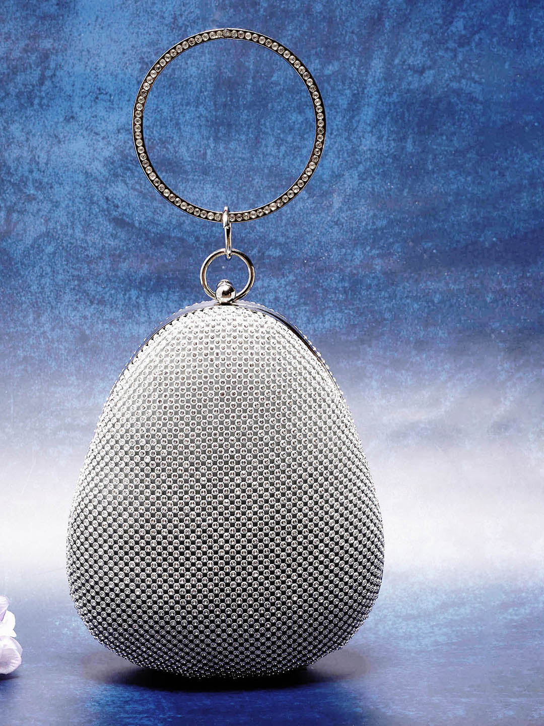 Haute Sauce By Campus Sutra Silver Metal Clutch Bags