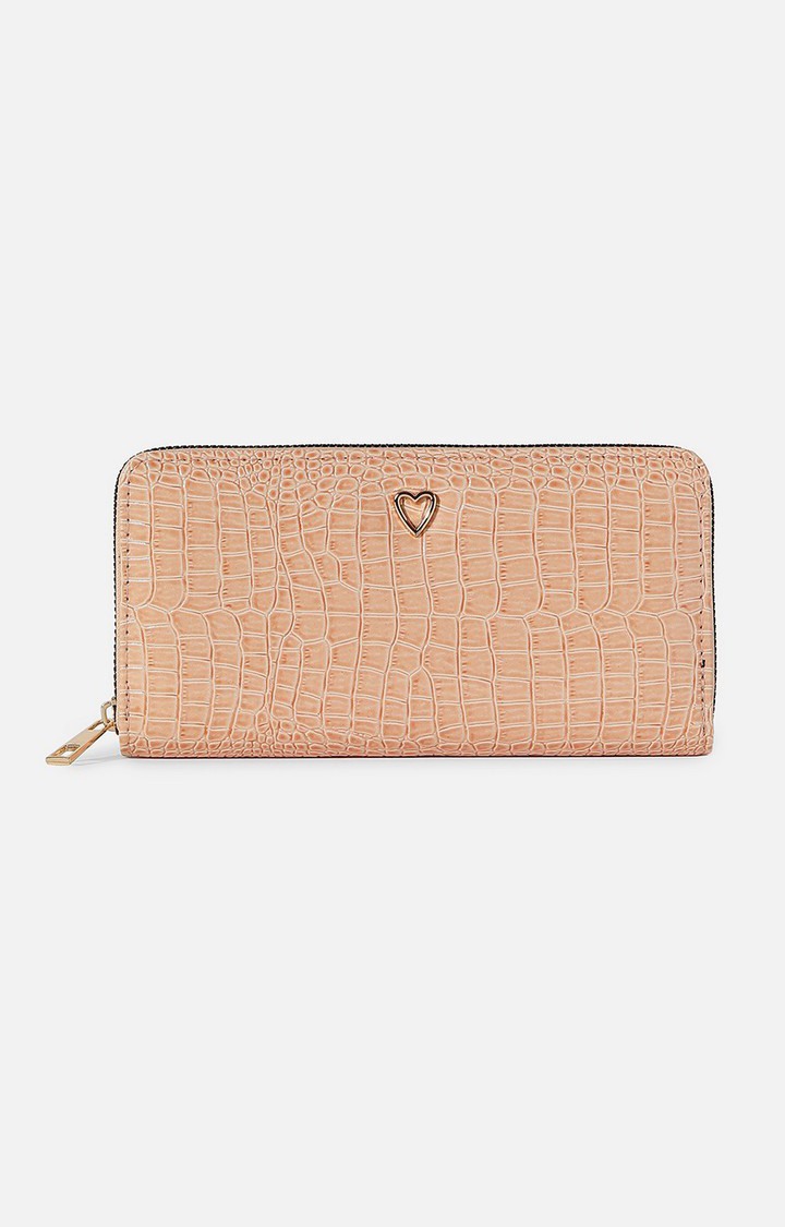 Haute Sauce By Campus Sutra  Women Textured Zip Around Wallet