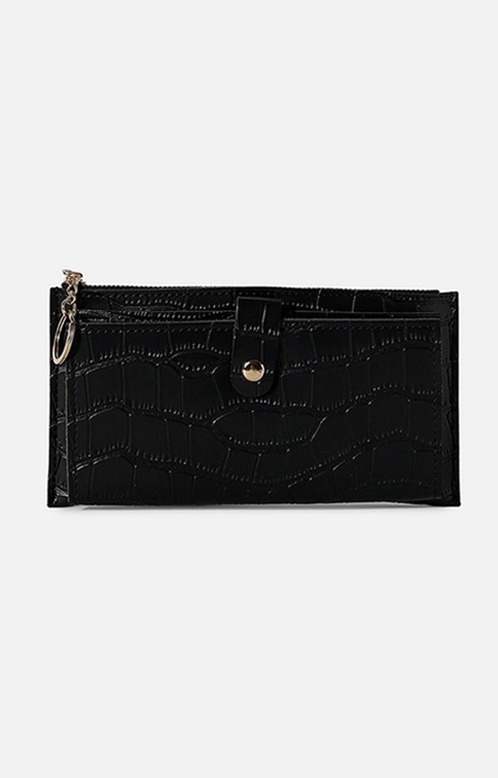 Haute Sauce By Campus Sutra Women Textured Vegan Leather Two Fold Wallet