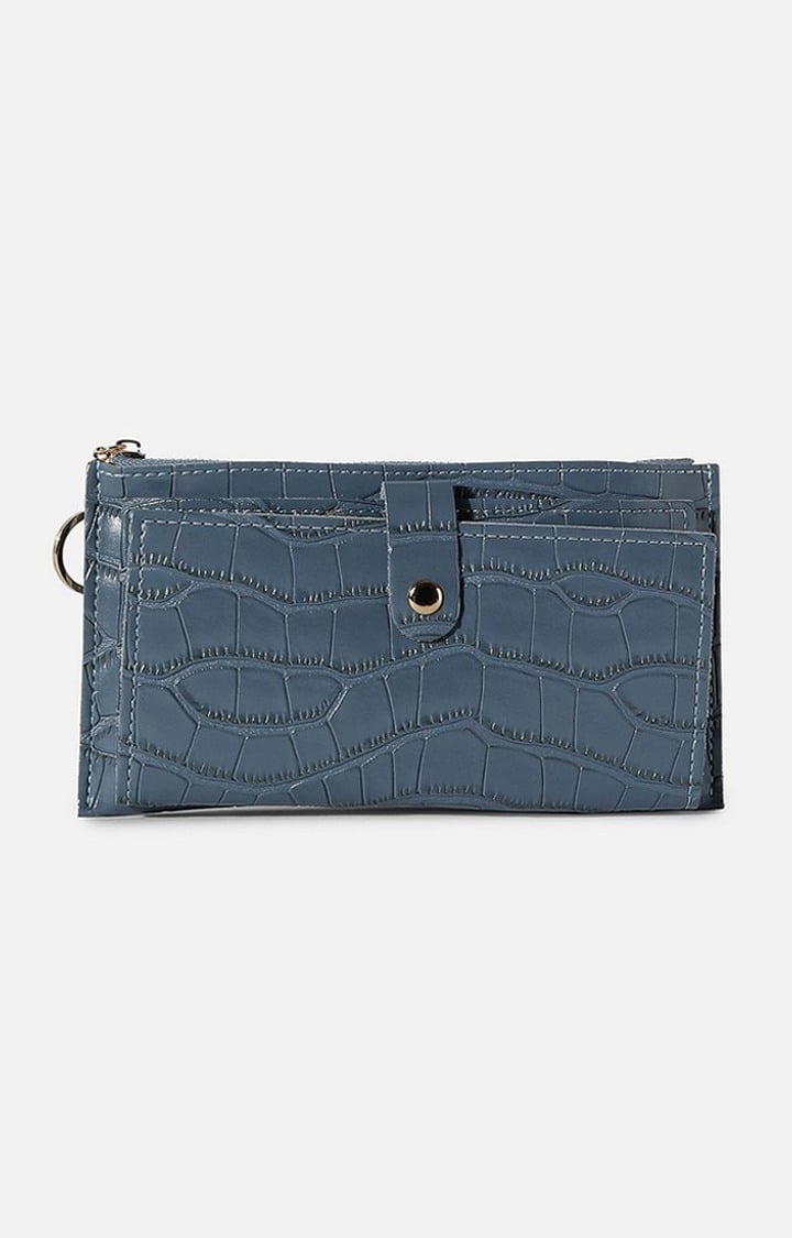Haute Sauce By Campus Sutra Women Textured Vegan Leather Zip Around Wallet