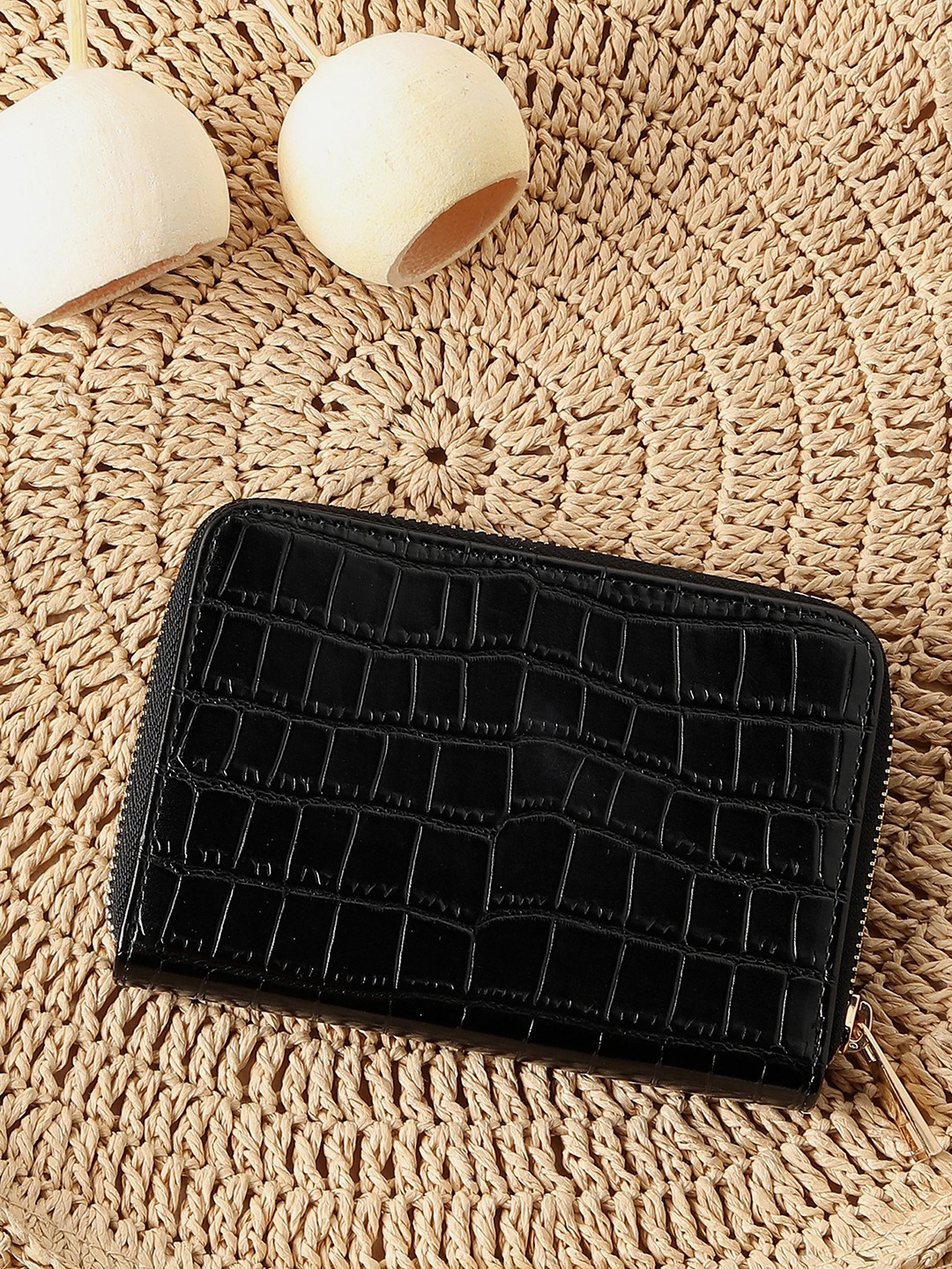 Haute Sauce By Campus Sutra  Women Geometric Textured Zip Around Wallet