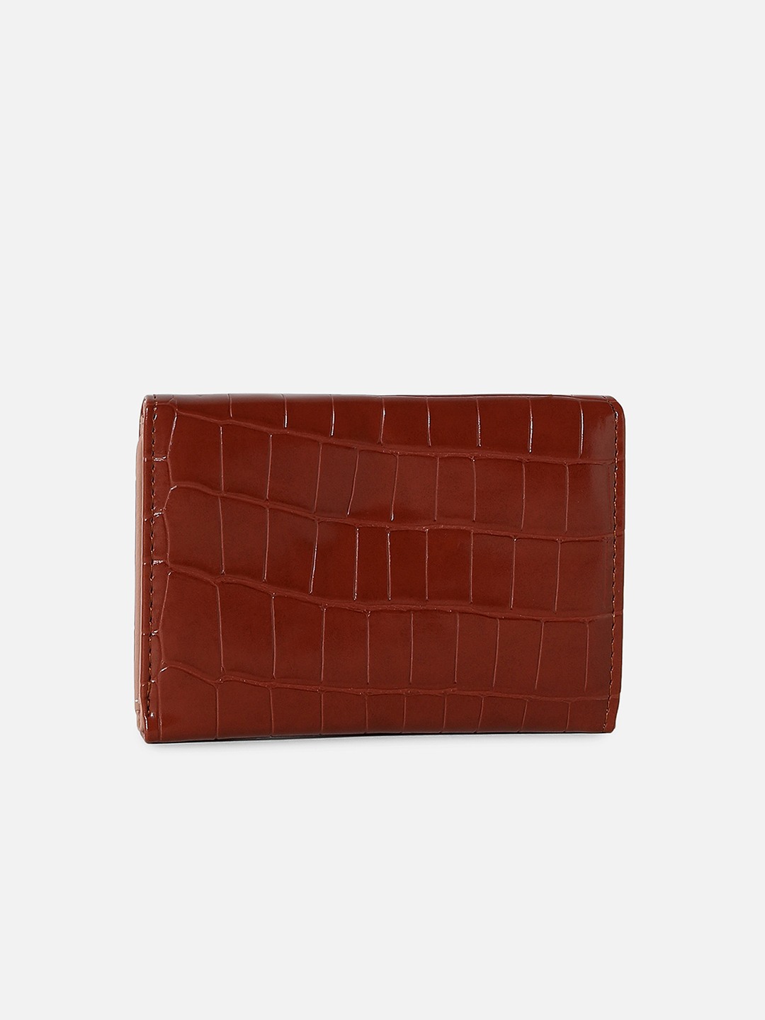 Haute Sauce By Campus Sutra Women Textured Vegan Leather Three Fold Wallet With Sd Card