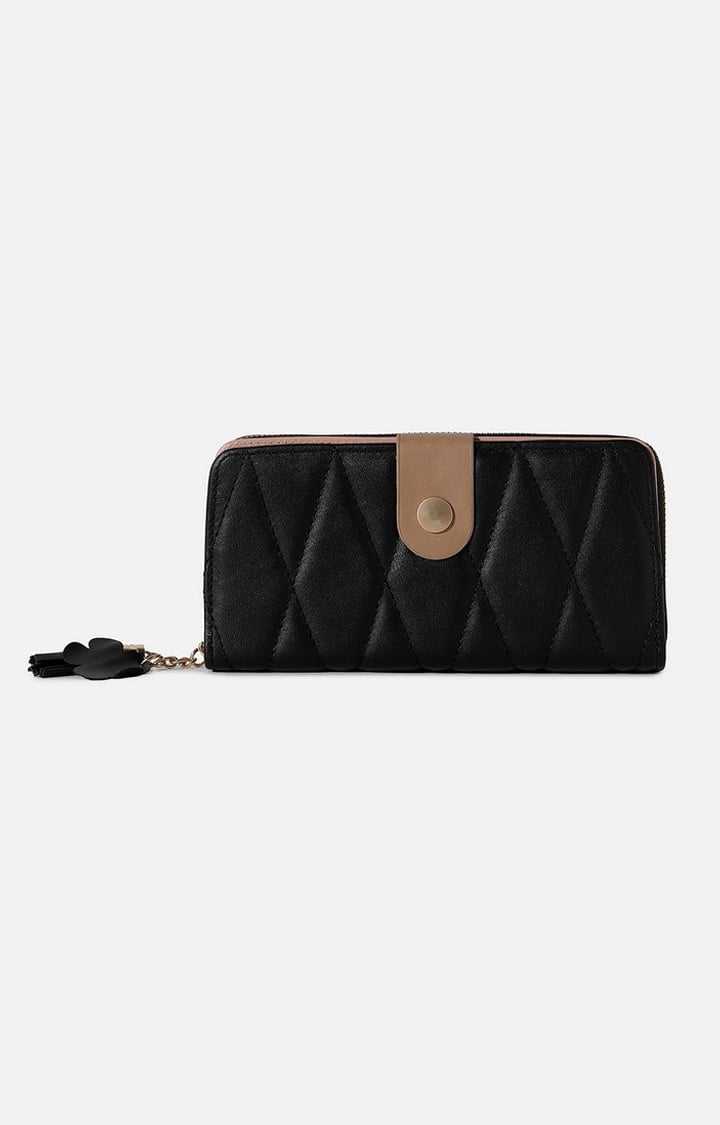 Haute Sauce By Campus Sutra Women Textured Vegan Leather Two Fold Wallet