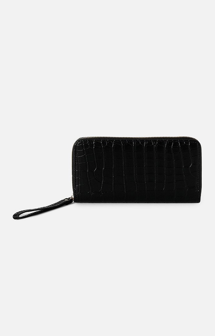 Haute Sauce By Campus Sutra Women Textured Vegan Leather Two Fold Wallet