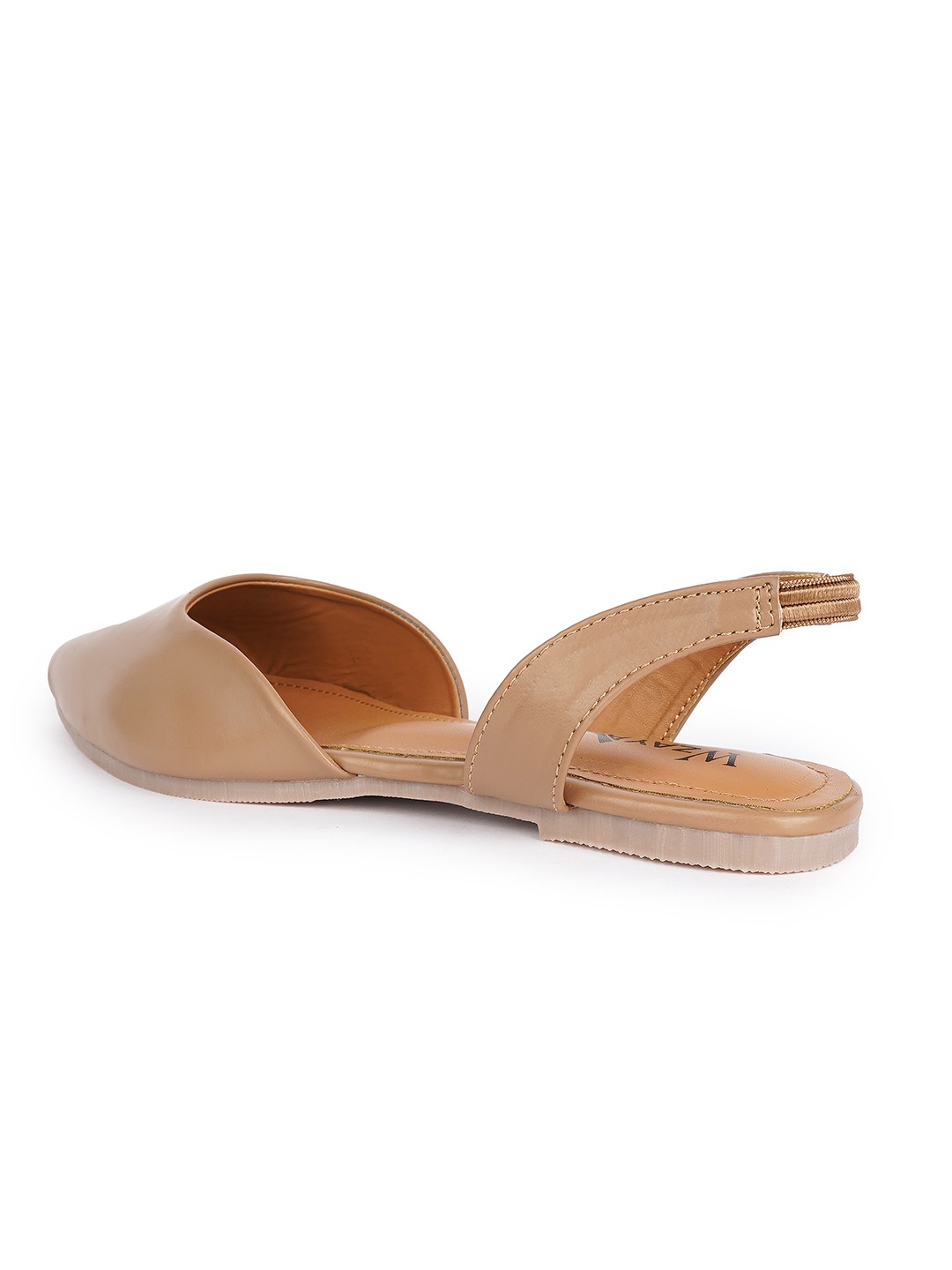 Women Solid Pointed Toe Backstrap Mules
