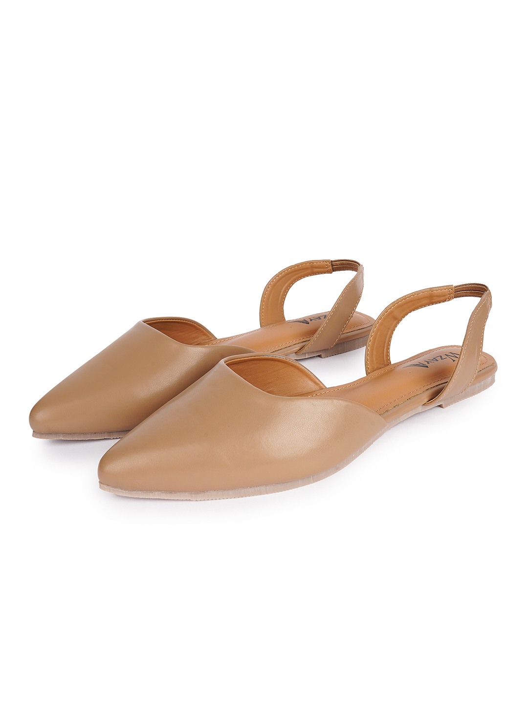 Women Solid Pointed Toe Backstrap Mules