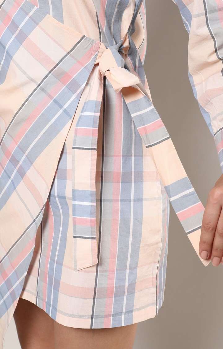 Women's Multi Checked Shirt Dress