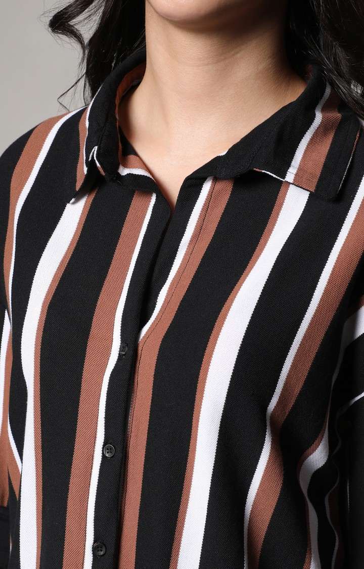 Women's Multi Striped Casual Shirts