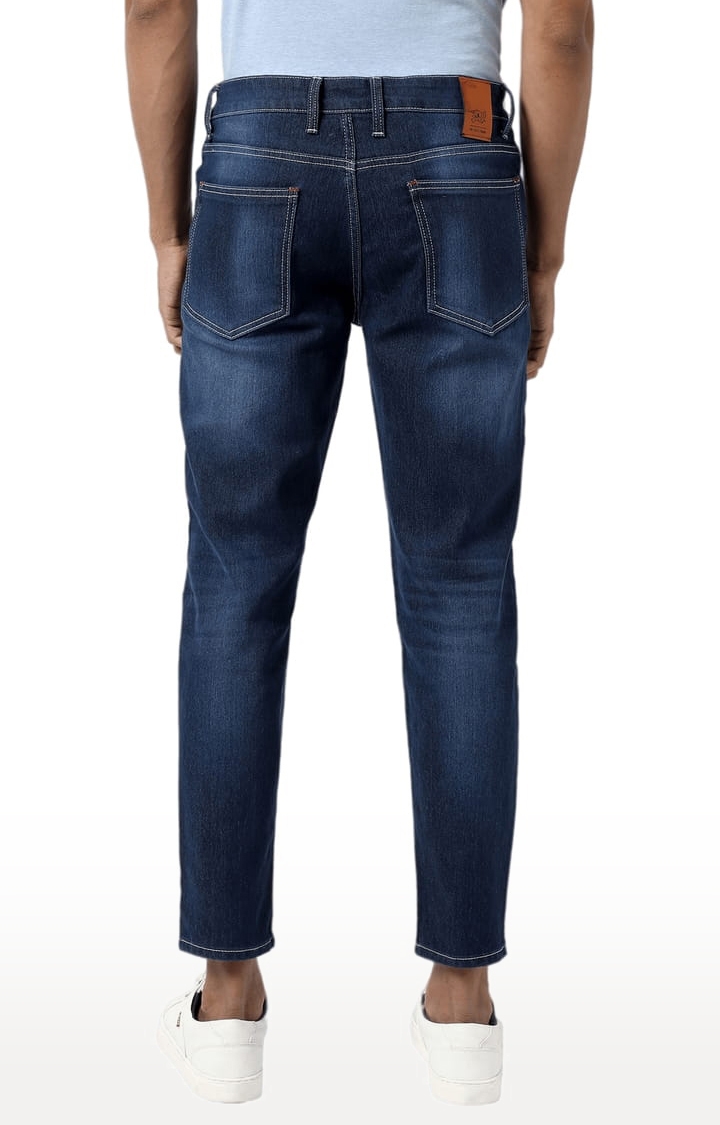 Men's Classic Blue Medium-Washed Slim Fit Regular Fit Denim Jeans