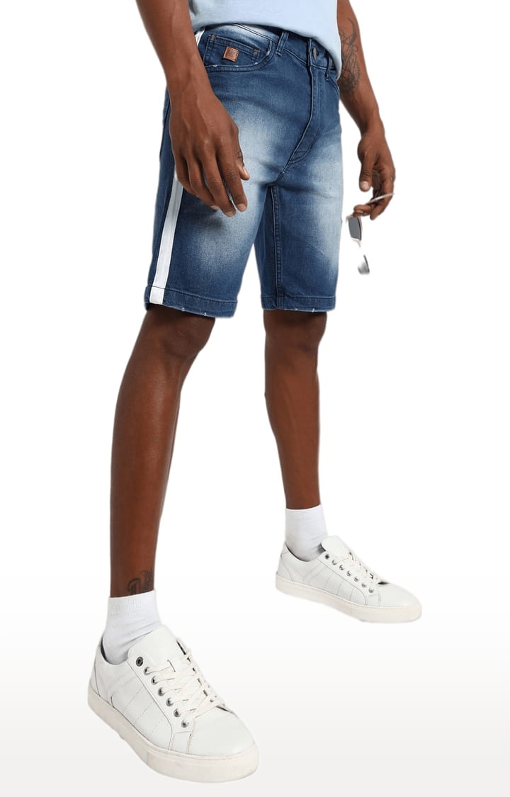 Regular Fit Ripped Denim Shorts Men's Casual Street Style - Temu