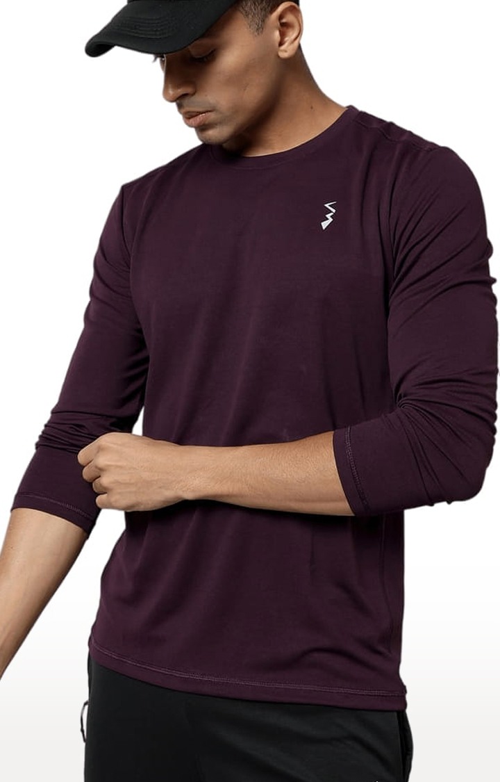 Men's Red Solid Activewear T-Shirts