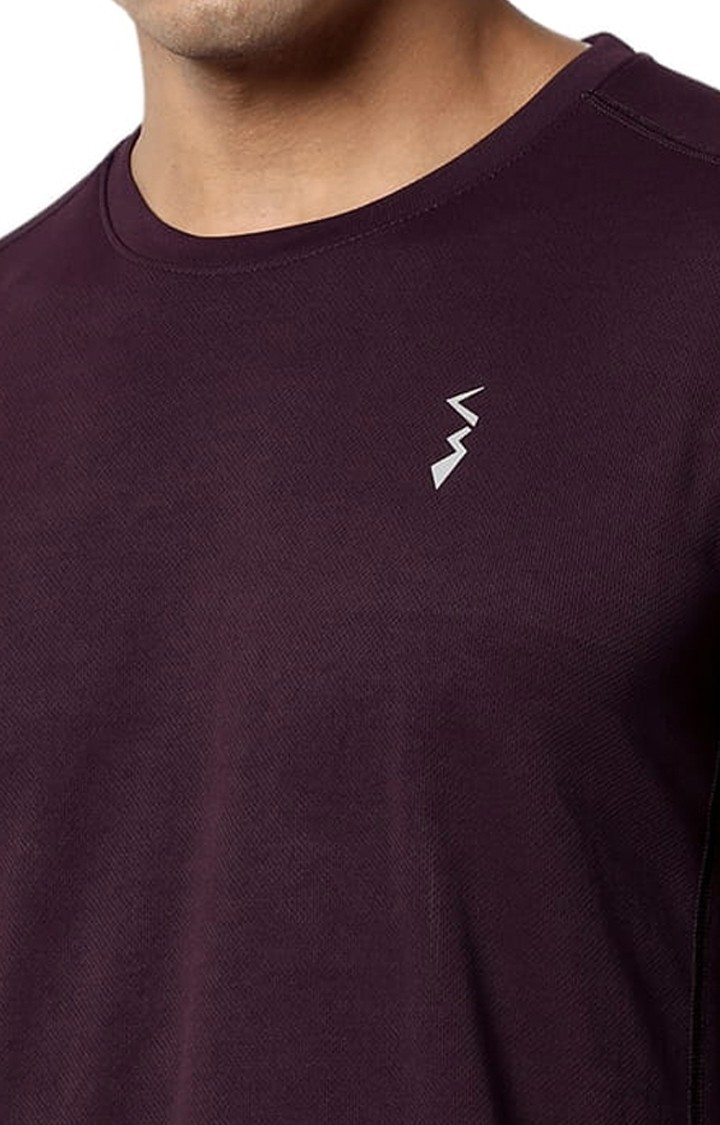 Men's Red Solid Activewear T-Shirts