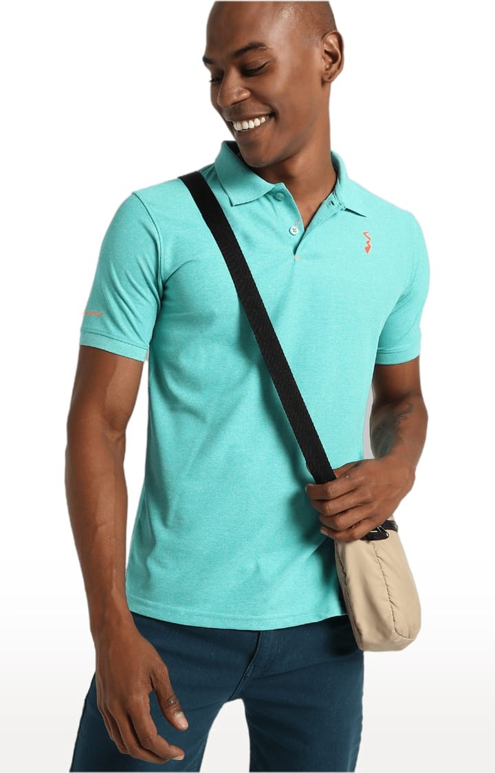 Men's Green Solid Activewear T-Shirts