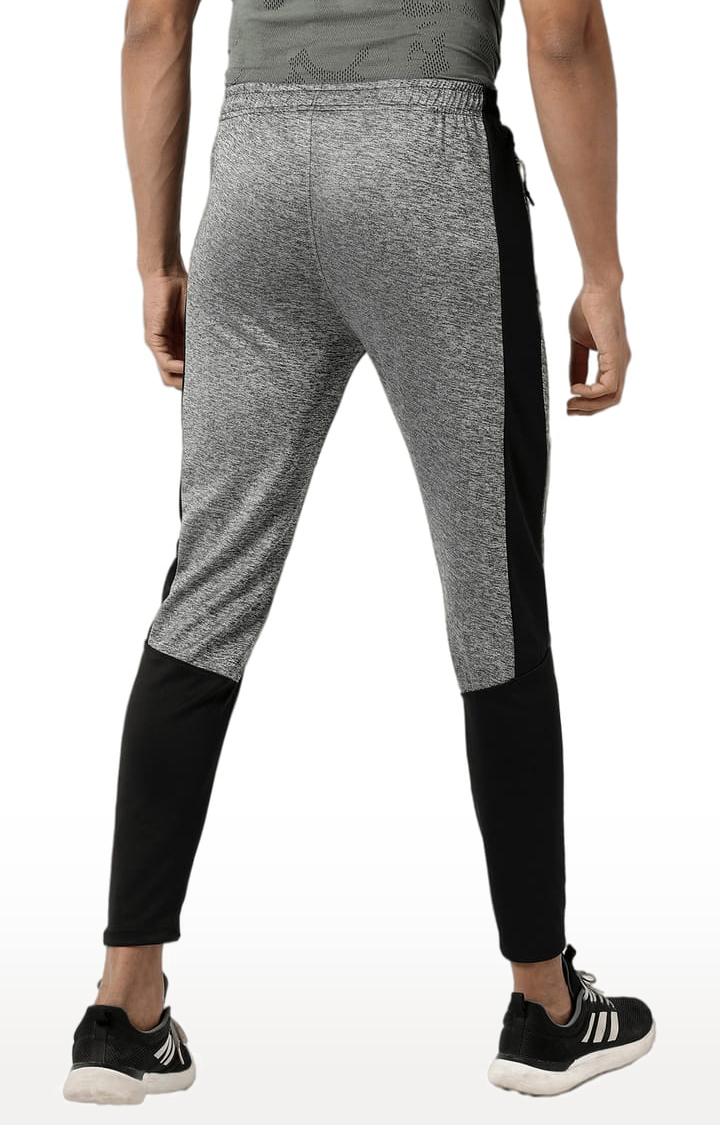 Men's Grey Colourblocked Regular Fit Trackpant