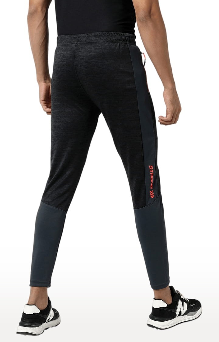Men's Black Solid Cotton Trackpants