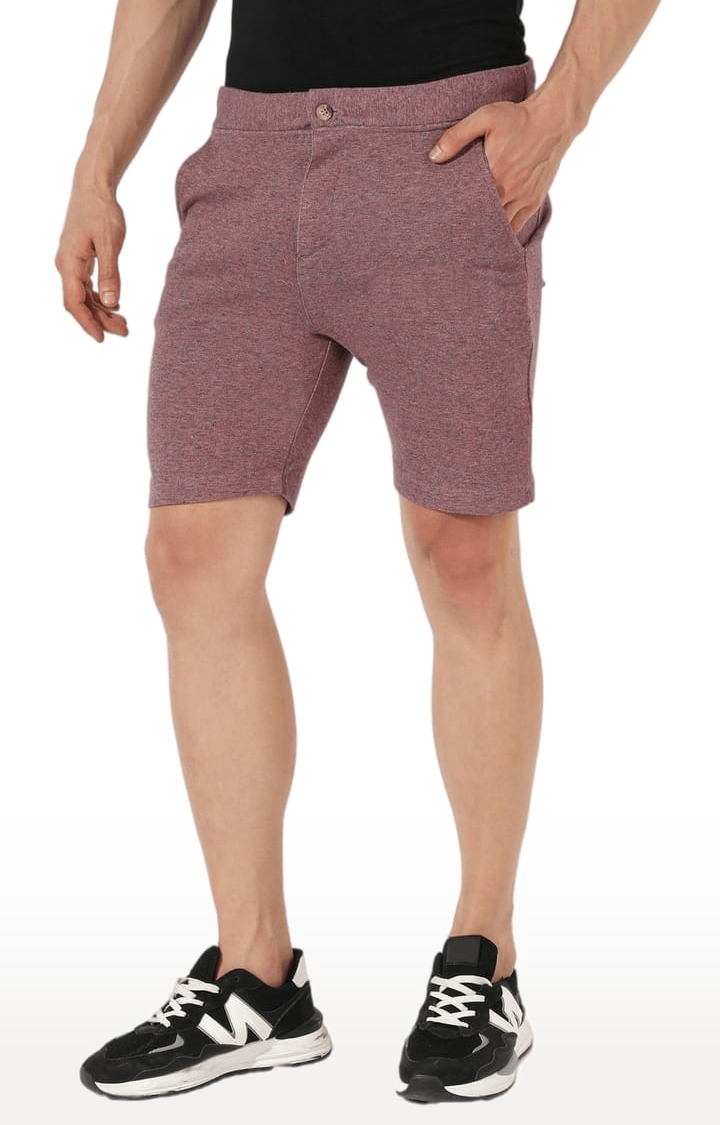 CAMPUS SUTRA | Men's Solid Brown Regular Fit Casual Shorts