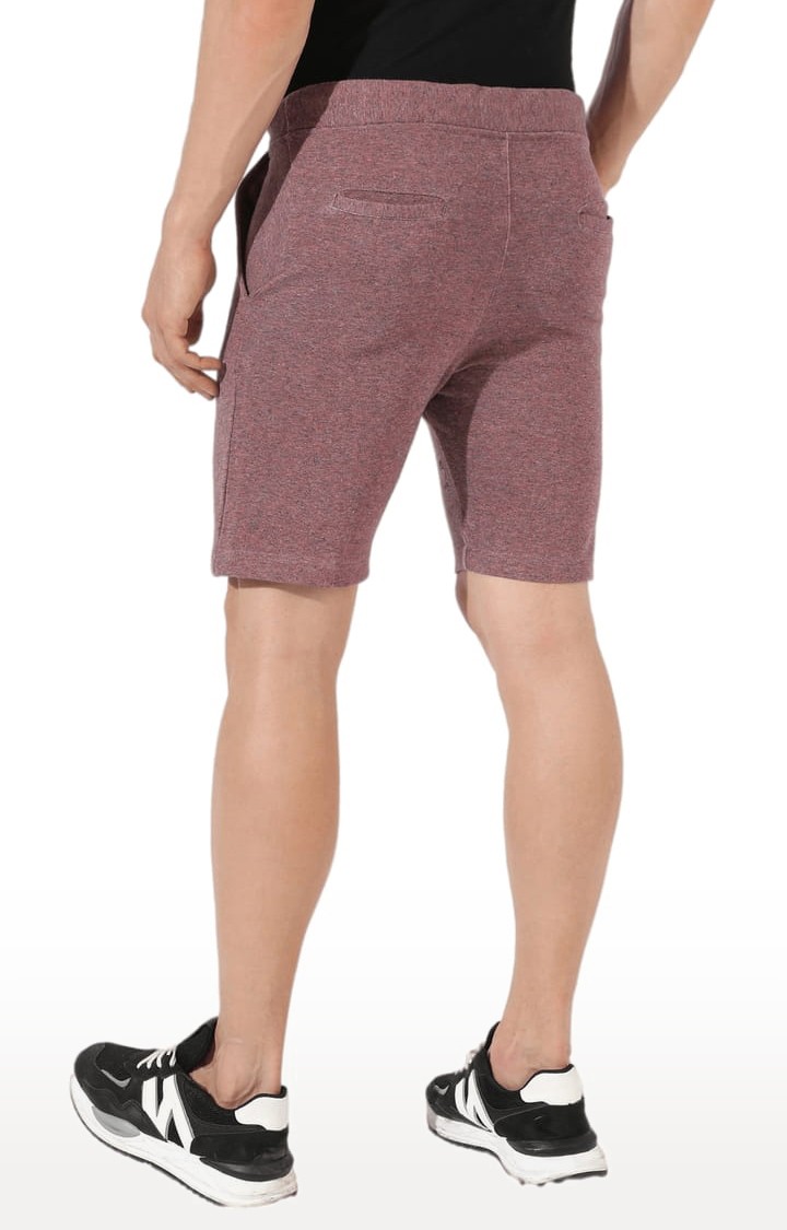 Men's Brown Melange Cotton Shorts