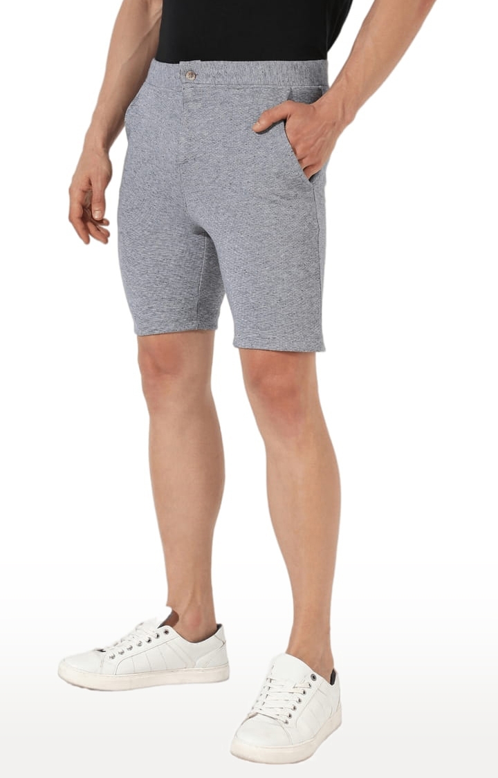 CAMPUS SUTRA | Men's Solid Grey Regular Fit Casual Shorts