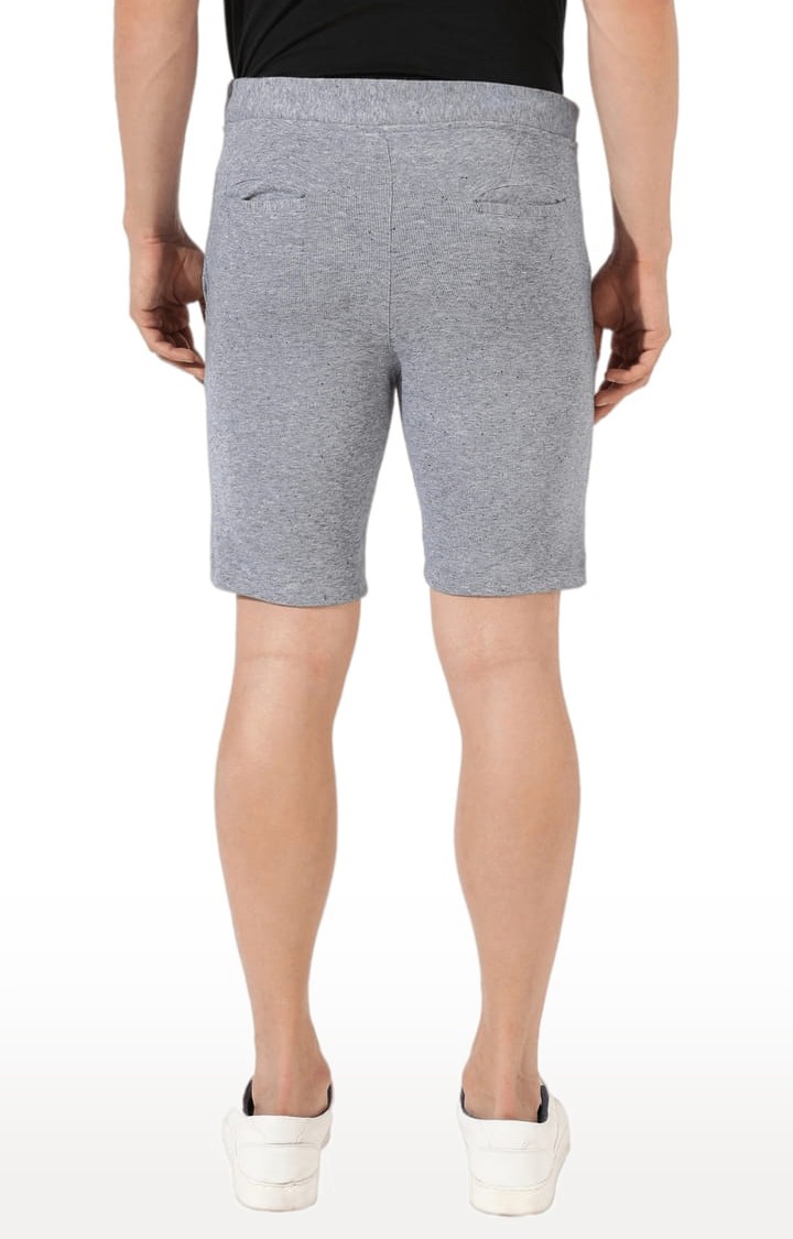 Men's Solid Grey Regular Fit Casual Shorts