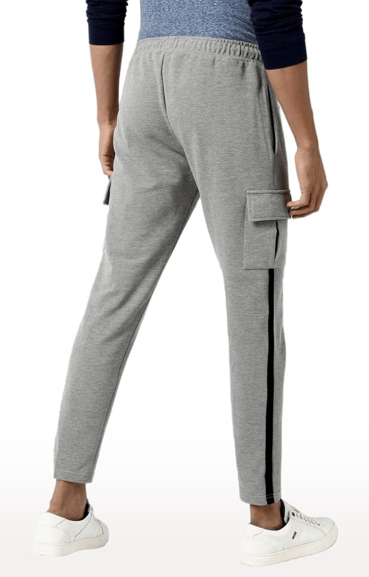 Men's Solid Grey Regular Fit Trackpant