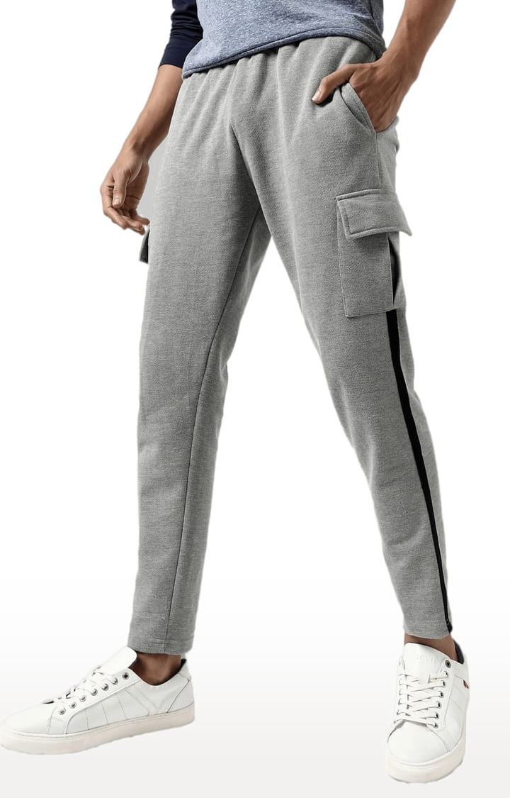 CAMPUS SUTRA | Men's Solid Grey Regular Fit Trackpant