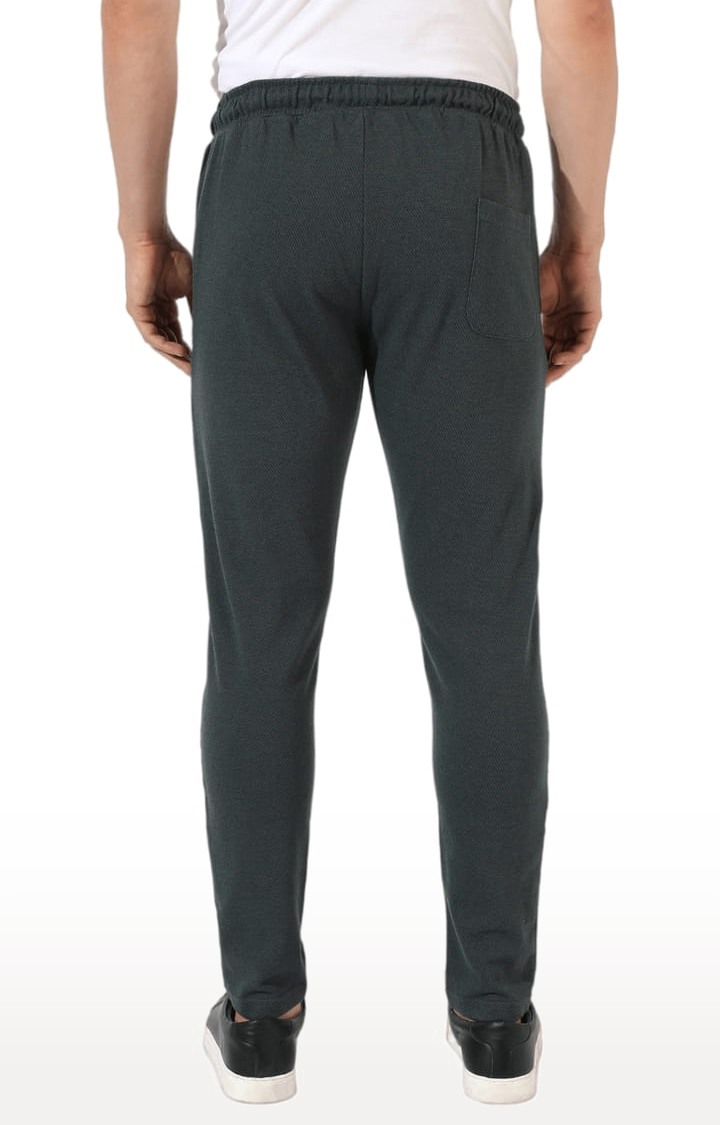 Men's Grey Solid Cotton Trackpants