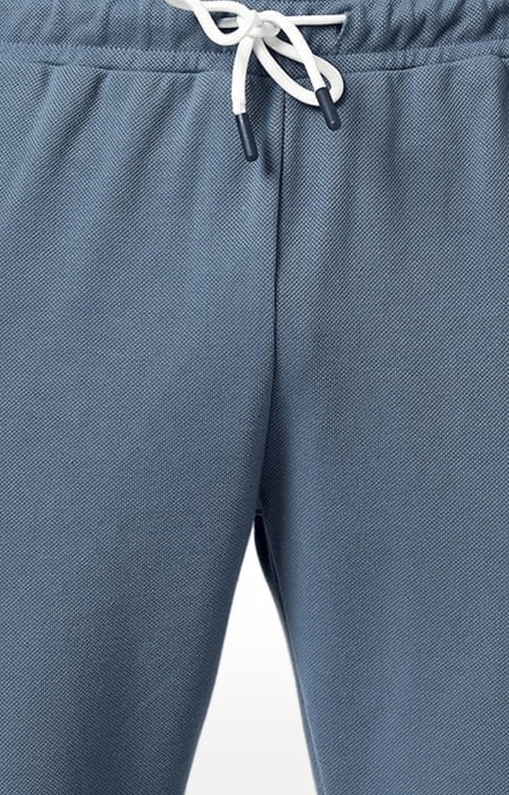 Men's Solid Blue Regular Fit Trackpant