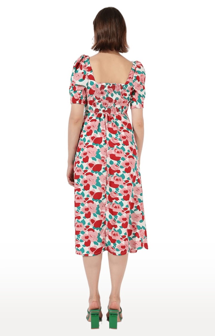 Women's Multi Floral Sheath Dress