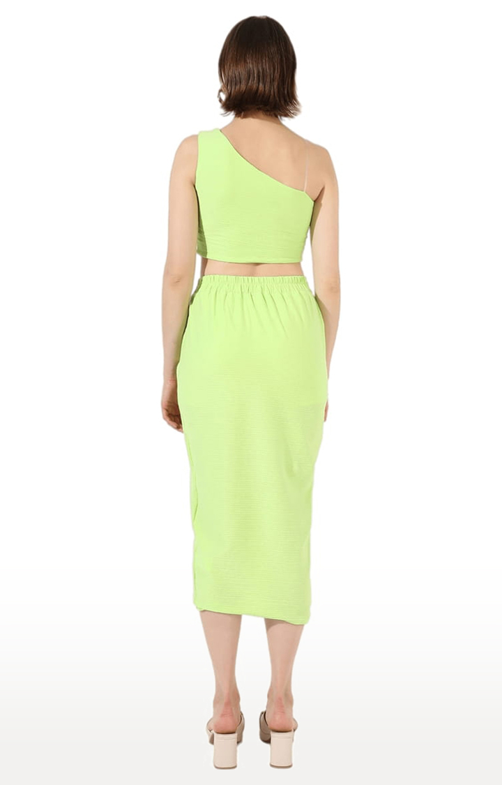 Women's Green Solid Co-ords