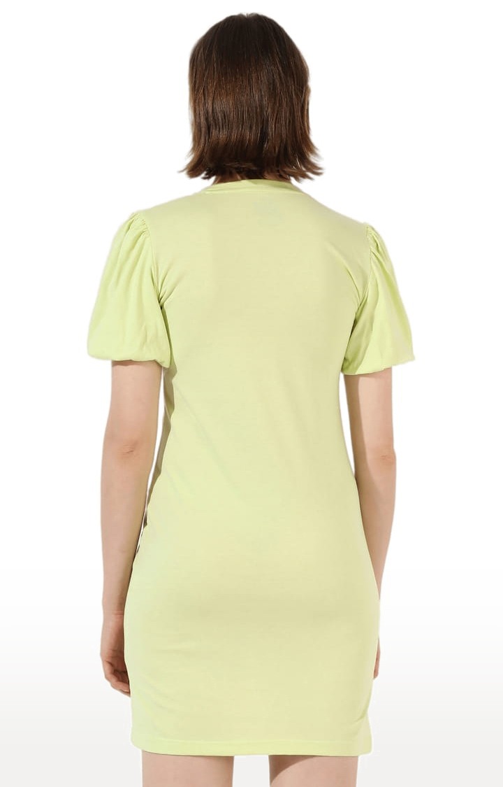 Women's Green Printed Shift Dress