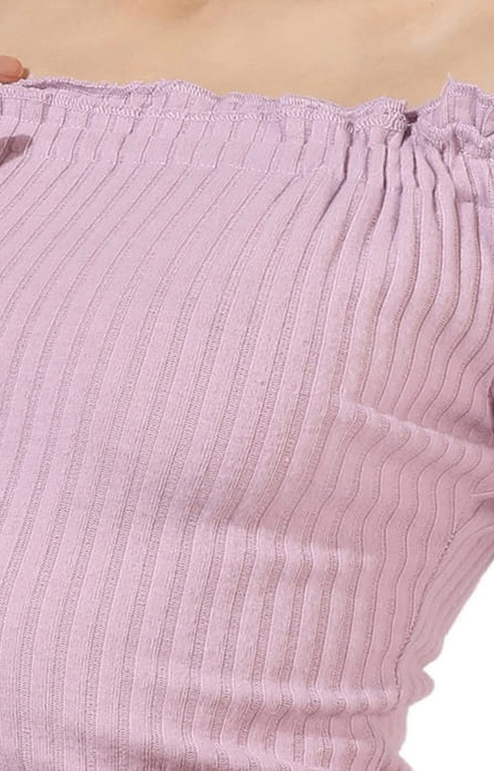 Women's Purple Striped Bodycon Dress