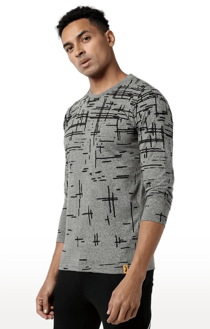 CAMPUS SUTRA | Men's Grey Cotton Graphics Regular T-Shirt