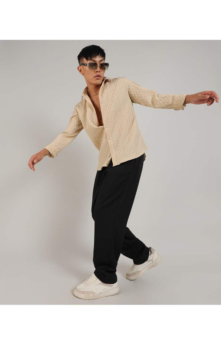 Men's Yellow Solid Casual Shirts