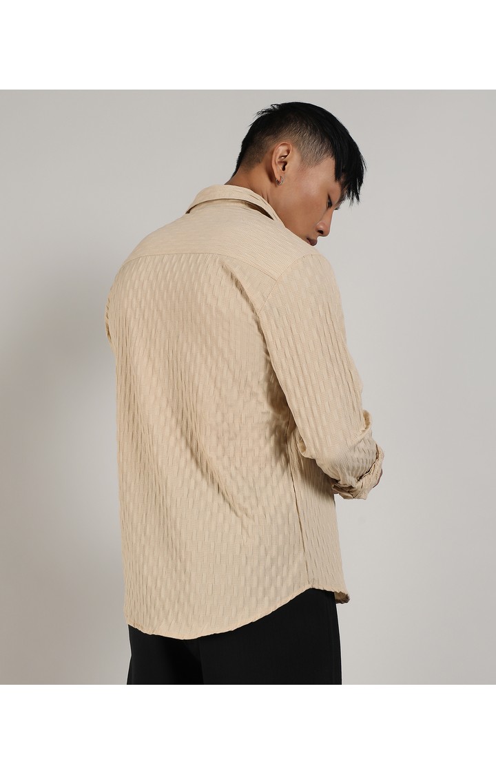 Men's Yellow Solid Casual Shirts