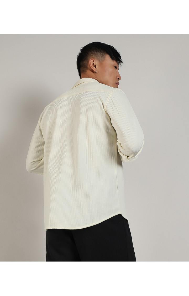 Men's Yellow Solid Casual Shirts
