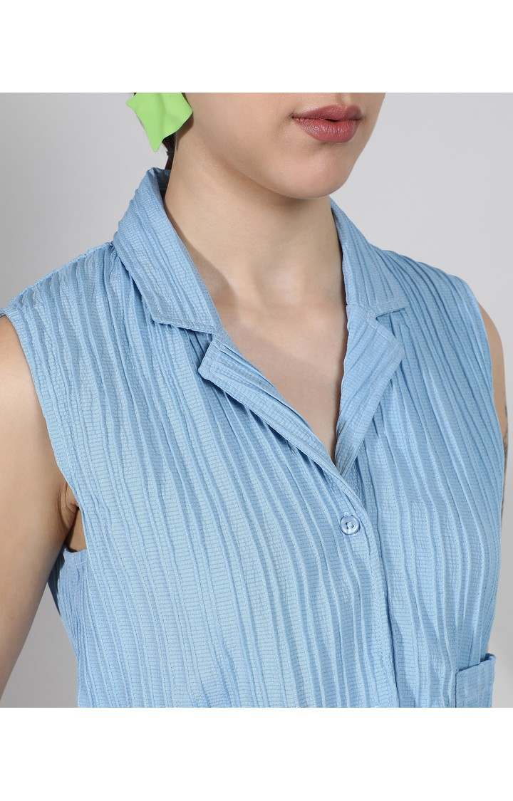 Women's Blue Solid Co-ords
