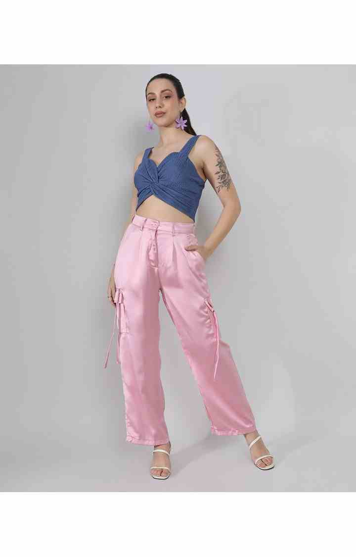 Women's Blush Pink Cargos