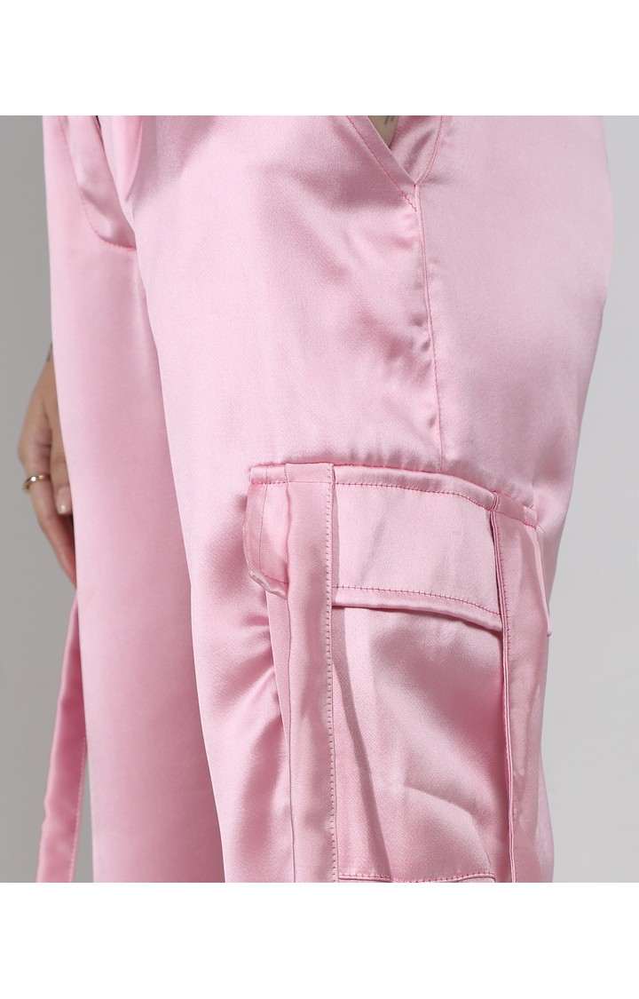 Women's Blush Pink Cargos