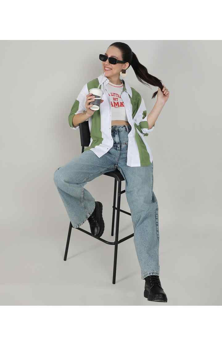Women's Multicolor Striped Casual Shirts