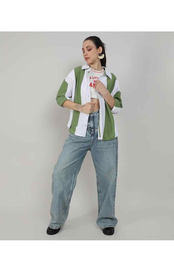 Women's Multicolor Striped Casual Shirts