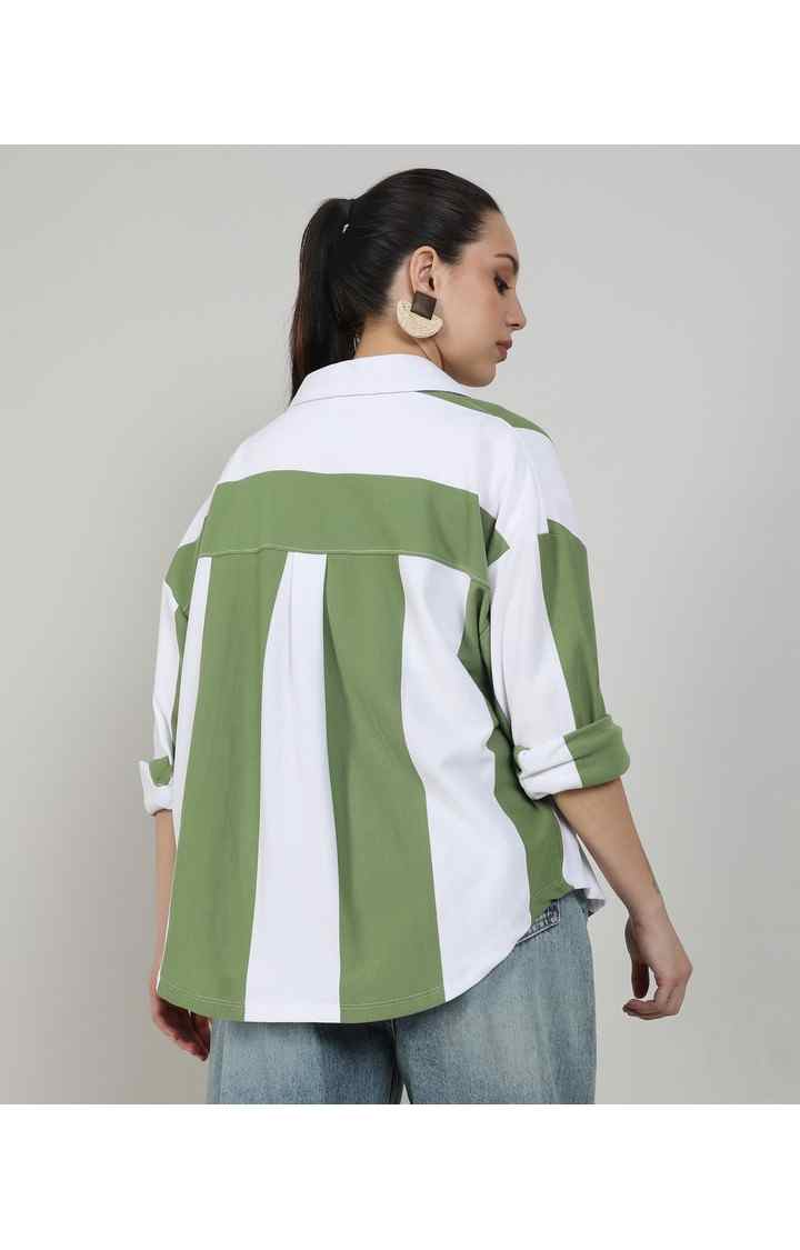 Women's Multicolor Striped Casual Shirts